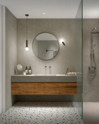 Luminosa Lighting Luminosa Mist Single Bathroom Wall Light Metallic Black E14 - thumbnail 1