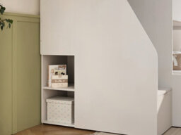 Flair Dreamland House Triple Bunk Bed With Staircase White & Oak - thumbnail 3