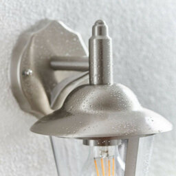 2 Pack Ip44 Outdoor Wall Lamp Stainless Steel Traditional Lantern Porch Hang - thumbnail 5