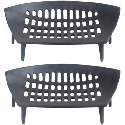 "Cast Iron Fire Grate Heavy Duty Fireplace Log Coal Holder Open Fire - 18""" - image 1