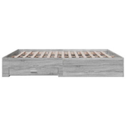Berkfield Bed Frame With Drawers Without Mattress Grey Sonoma 180X200 Cm Super King - thumbnail 5