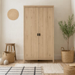 Wyld Haus Wildberry 2-Door Wardrobe In Jackson Hickory Oak - thumbnail 1