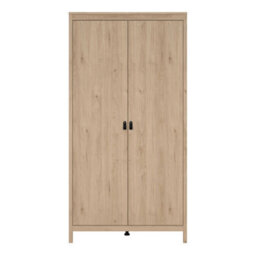 Wyld Haus Wildberry 2-Door Wardrobe In Jackson Hickory Oak - thumbnail 3