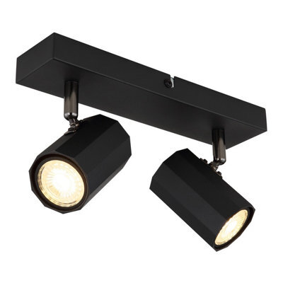 Luminosa Lighting Luminosa James Twin Ceiling Spotlight Matt Black 2X Gu10 - image 1