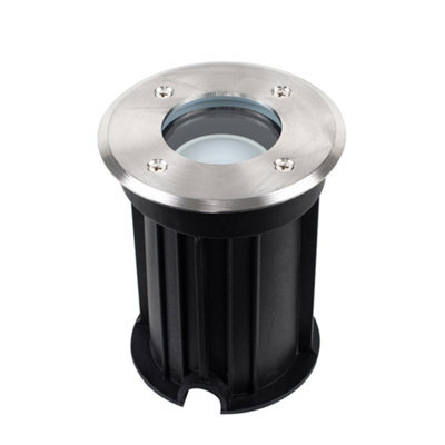 Valuelights Modern Bushed Chrome Ip54 Rated Outdoor Garden Walk Over Light - Includes Led Dusk To Dawn Sensor Bulb 4500K - image 1