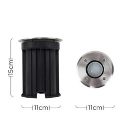Valuelights Modern Bushed Chrome Ip54 Rated Outdoor Garden Walk Over Light - Includes Led Dusk To Dawn Sensor Bulb 4500K - thumbnail 5