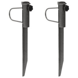 Walplus Parasol Stands With Spikes 2 Pcs 19X42 Cm Galvanised Steel - thumbnail 1