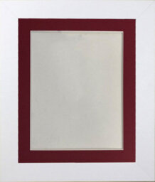Frames By Post Metro White Frame With Red Mount For Image Size 4.5 X 2.5 Inch