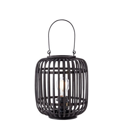 Luminosa Lighting Luminosa Mathias Complete Table Lamp, Dark Bamboo, Plywood With Matt Black Paint - image 1
