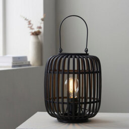 Luminosa Lighting Luminosa Mathias Complete Table Lamp, Dark Bamboo, Plywood With Matt Black Paint - thumbnail 5