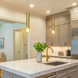 Long Life Lamps Company 3W Brushed Brass Led Tube Ceiling Pendant Light 3000K K451 - thumbnail 7