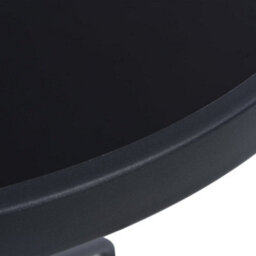 Berkfield Garden Table Black 80 Cm Steel And Glass - thumbnail 3