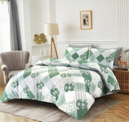 Kampala Hill Eloise Green Duvet Cover Set Single Bedding Set - thumbnail 1