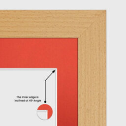 AK Frames 16X8 Country Pine Modern Multi Photo Frame With Poppy Red Mount - Holds 3 Apertures (3X) 7X5 Photos - thumbnail 7