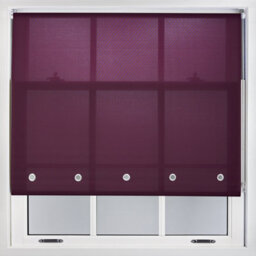 Trimmable Daylight Roller Blind With Round Eyelet And Metal Fittings From Furnished - Aubergine (W)120Cm X (L)210Cm