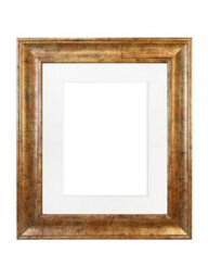 Frames By Post Scandi Gold Frame With White Mount For Image Size 4.5 X 2.5 Inch