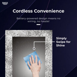 Ibathuk Solstice Wall Mounted Led Illuminated Bathroom Mirror With Touch Light And Demister Pad, 500 X 700mm - thumbnail 6