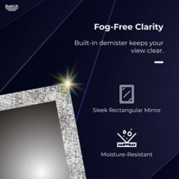 Ibathuk Solstice Wall Mounted Led Illuminated Bathroom Mirror With Touch Light And Demister Pad, 500 X 700mm - thumbnail 5