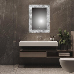 Ibathuk Solstice Wall Mounted Led Illuminated Bathroom Mirror With Touch Light And Demister Pad, 500 X 700mm - thumbnail 2