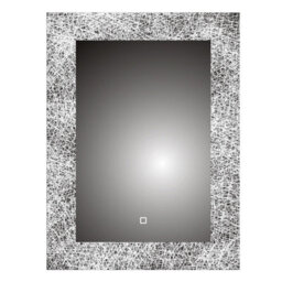 Ibathuk Solstice Wall Mounted Led Illuminated Bathroom Mirror With Touch Light And Demister Pad, 500 X 700mm - thumbnail 1