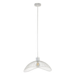 Luminosa Lighting Luminosa Modern Hanging Pendant Black Matt 1 Light  With White Matt Shade, E27 - thumbnail 2