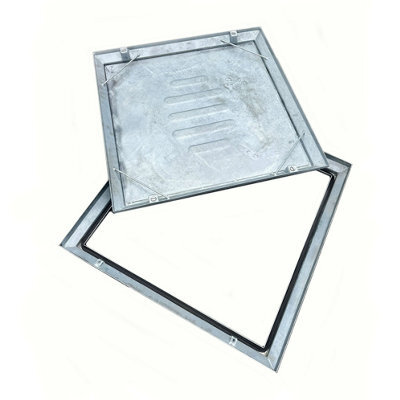 Double Sealed Recessed Internal Manhole Cover & Frame Overall Size 680mm X 680mm X 60mm Tray Depth 45mm - image 1