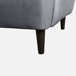 Heze Furniture Leo Velour Armchair Elegant Accent Upholstered Loungechair - Grey - thumbnail 8