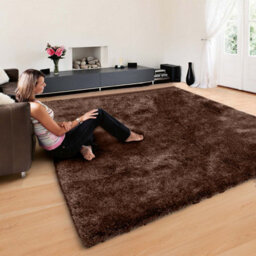 Ameha Brown Non Slip Shaggy Rug Extra Large Area Bedroom 200X290 Cm Carpet Super Soft Living Room Rugs - thumbnail 9