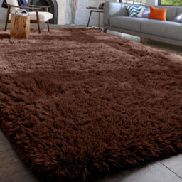 Ameha Brown Non Slip Shaggy Rug Extra Large Area Bedroom 200X290 Cm Carpet Super Soft Living Room Rugs - thumbnail 4