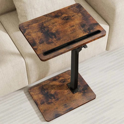 Height Adjustable C-Shaped Swivel Side Table Space Saving - image 1