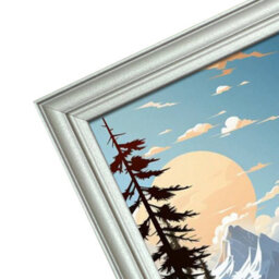 "AK Frames 10X7"" Classic Silver Modern Picture Frame - Poster Frame For Photos, Prints And Wall Art - Elegant Home Decor" - thumbnail 7