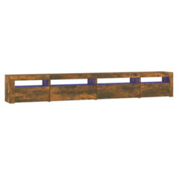 Walplus Tv Cabinet With Led Lights Smoked Oak 270X35X40 Cm - thumbnail 2
