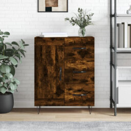 Berkfield Classic Sideboard Smoked Oak 69.5X34X90 Cm Engineered Wood - thumbnail 2