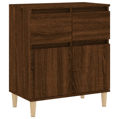 Berkfield Elegant Sideboard Brown Oak 60X35X70 Cm Engineered Wood - image 1