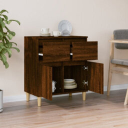 Berkfield Elegant Sideboard Brown Oak 60X35X70 Cm Engineered Wood - thumbnail 3
