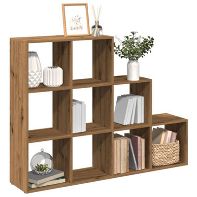 Berkfield Room Divider Bookcase 3-Tier Artisan Oak 137.5X29X103.5 Cm Engineered Wood - image 1