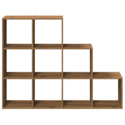 Berkfield Room Divider Bookcase 3-Tier Artisan Oak 137.5X29X103.5 Cm Engineered Wood - thumbnail 5