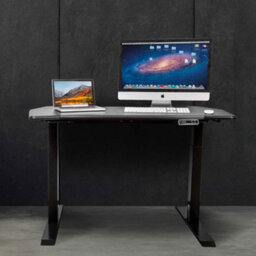 Dellonda Black Electric Height Adjustable Standing Desk With Memory, Quiet, 1400X700mm - Dh245 - thumbnail 4