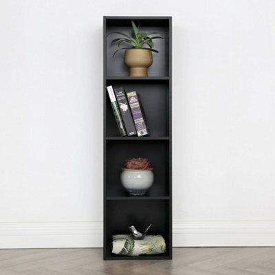 Jane - 4X1 Bookcase - Cube Storage Boxes (Black) - image 1