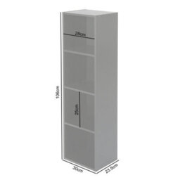 Jane - 4X1 Bookcase - Cube Storage Boxes (Black) - thumbnail 9