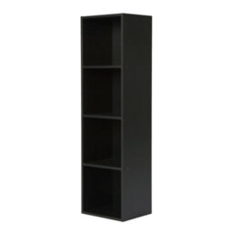 Jane - 4X1 Bookcase - Cube Storage Boxes (Black) - thumbnail 5
