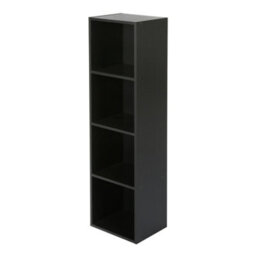 Jane - 4X1 Bookcase - Cube Storage Boxes (Black) - thumbnail 7