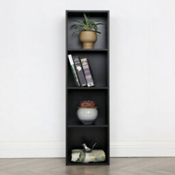 Jane - 4X1 Bookcase - Cube Storage Boxes (Black) - thumbnail 1