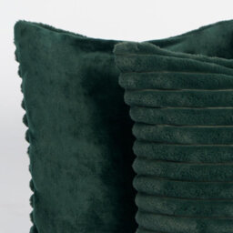 Ohs 2 X Faux Fur Thick Rib Cushion Covers - Green - thumbnail 5