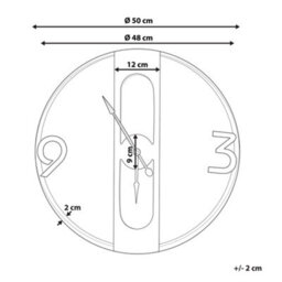 Wyld And Coco Timbernest Rustic Wall Clock Brown Mdf 50 Cm Diameter Wooden-Effect - thumbnail 4