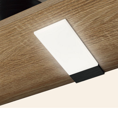 Unknown Fittingsco, Nero Designer Diffused Led Surface Light, Natural White, Under Cabinet Light, Sola, Matt Black, 1 Light & Driver