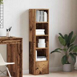 Berkfield Durable Bookcase Old Wood 31X24X127 Cm Engineered Wood - thumbnail 3