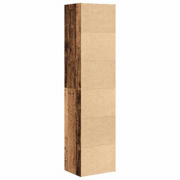 Berkfield Durable Bookcase Old Wood 31X24X127 Cm Engineered Wood - thumbnail 6