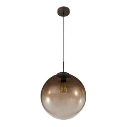 Luminosa Lighting Luminosa Varus Globe Pendant Ceiling Light Brown Amber Glass Shade 1X E27 - thumbnail 2