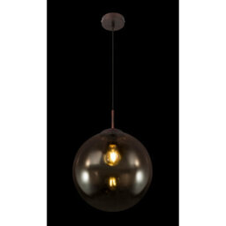 Luminosa Lighting Luminosa Varus Globe Pendant Ceiling Light Brown Amber Glass Shade 1X E27 - thumbnail 4
